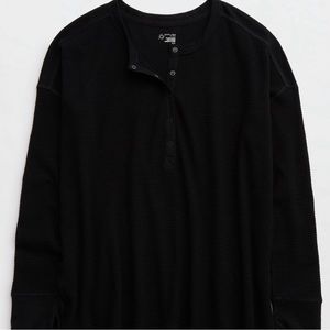 OFFLINE By Aerie  Wow! Waffle knit Henley T-Shirt